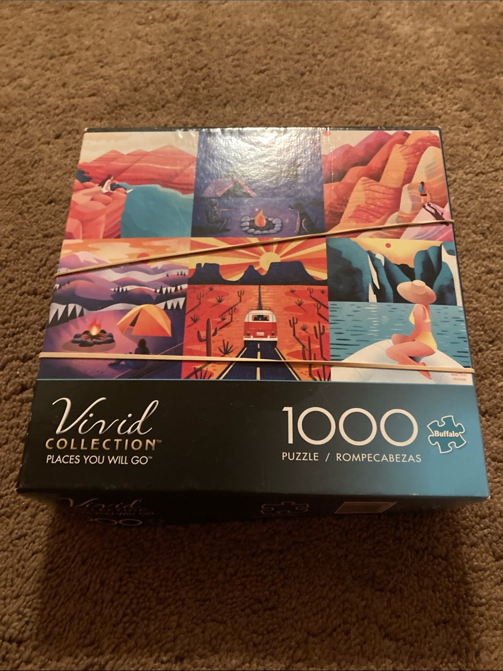 Vici Vivid Collection 1000-Piece Puzzle – Red, Orange, Blue, Purple